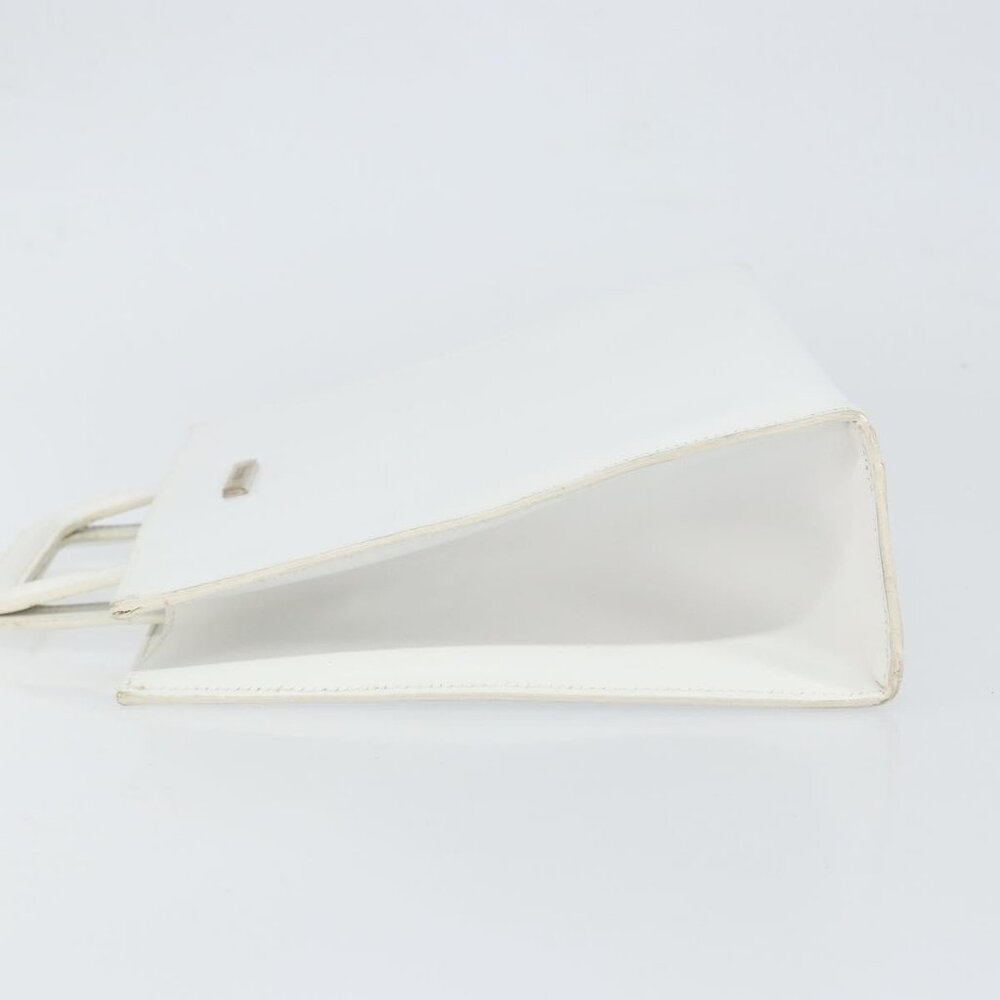 GUCCI Hand Bag Leather White Gold 001 2122 1773 Auth 146899 - Picture 4 of 16